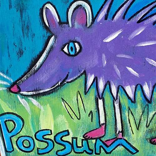 Kluttz Brother Possum 16x16 OP492 - Christopher Park Gallery