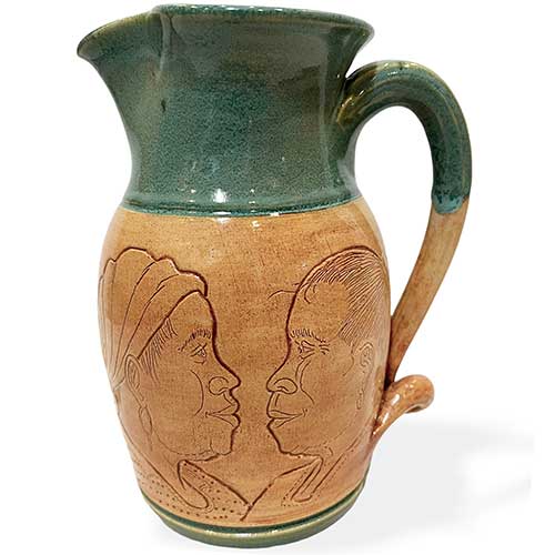 Eugene Etched Faces Pitcher DP2704