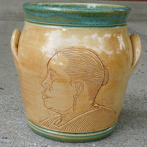 Eugene Etched Faces Spoon Jar DP973